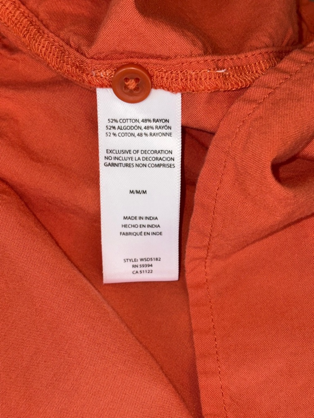 Beach Lunch Lounge Arden Dress Orange Size M w/ Pockets - Picture 5 of 8